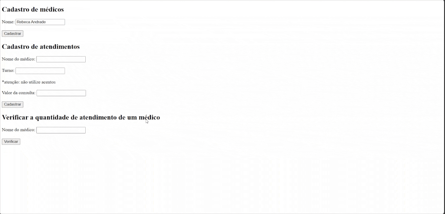 GIF demonstrando o controle de médicos